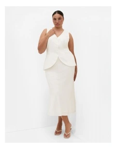 Devienne Linen Vest in Ivory