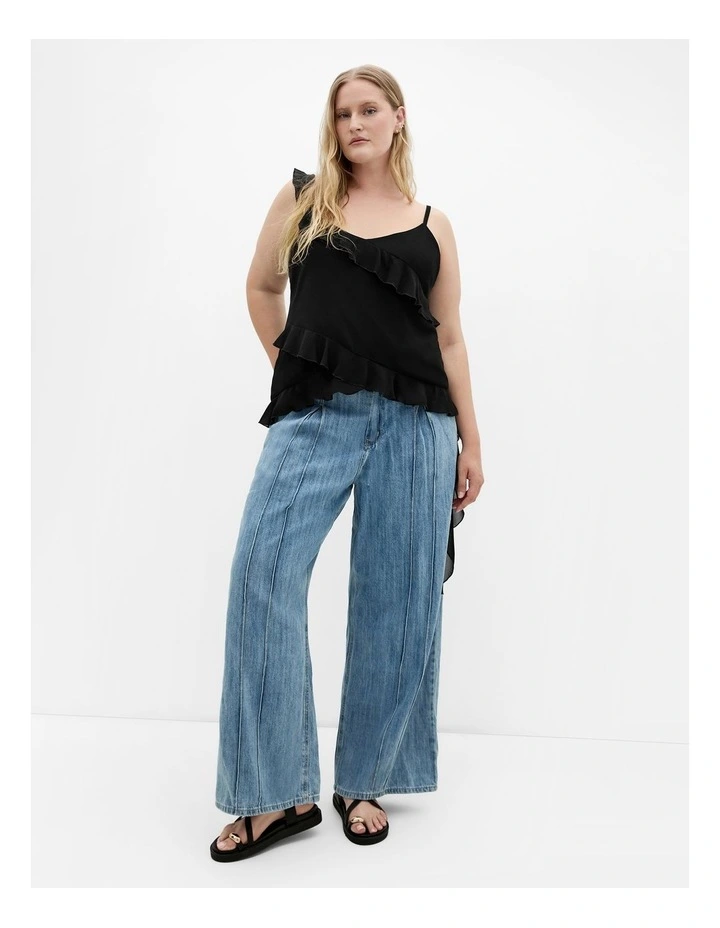 Waverly Frill Top in Black image 1