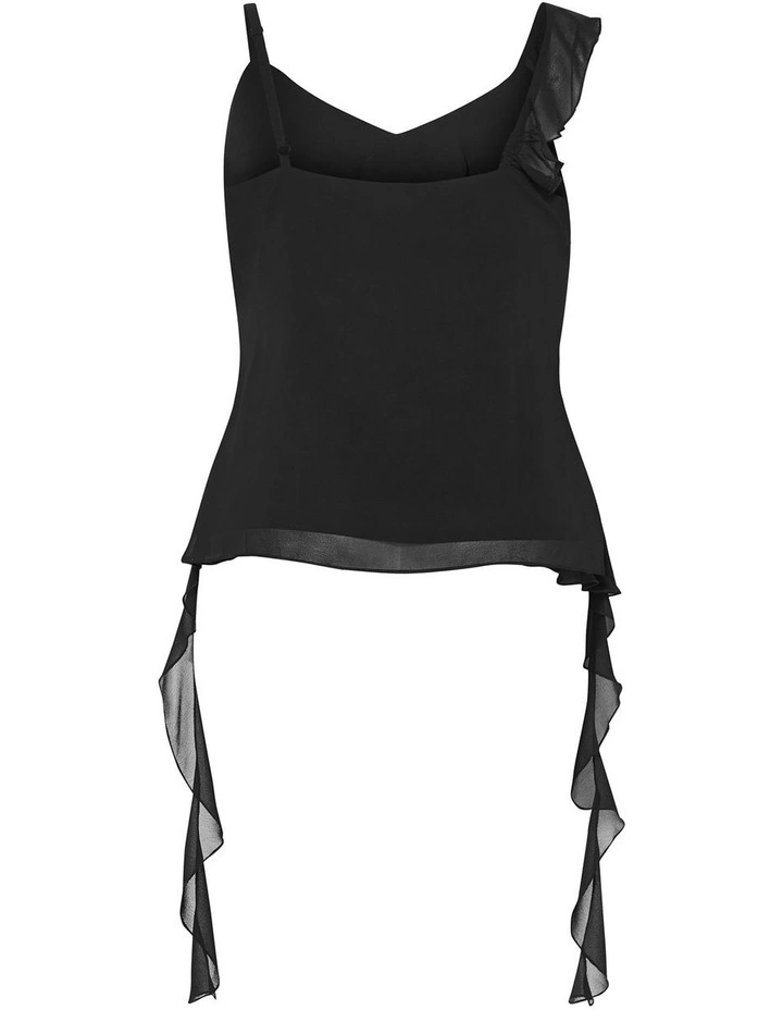 Waverly Frill Top in Black image 4