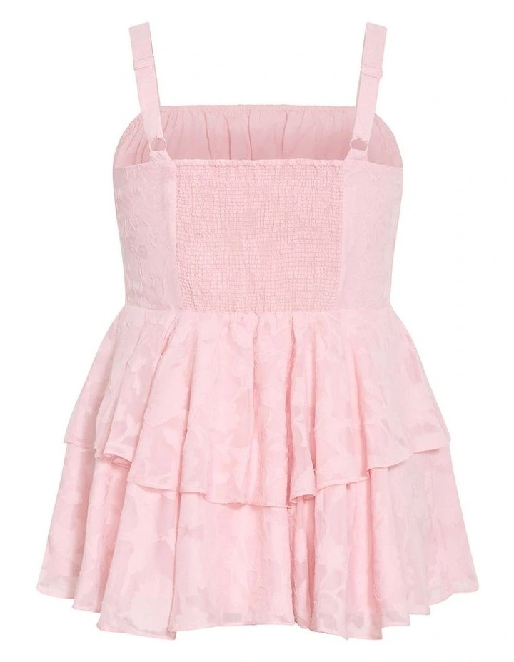 Daniela Ruffle Tier Top in Soft Pink image 4