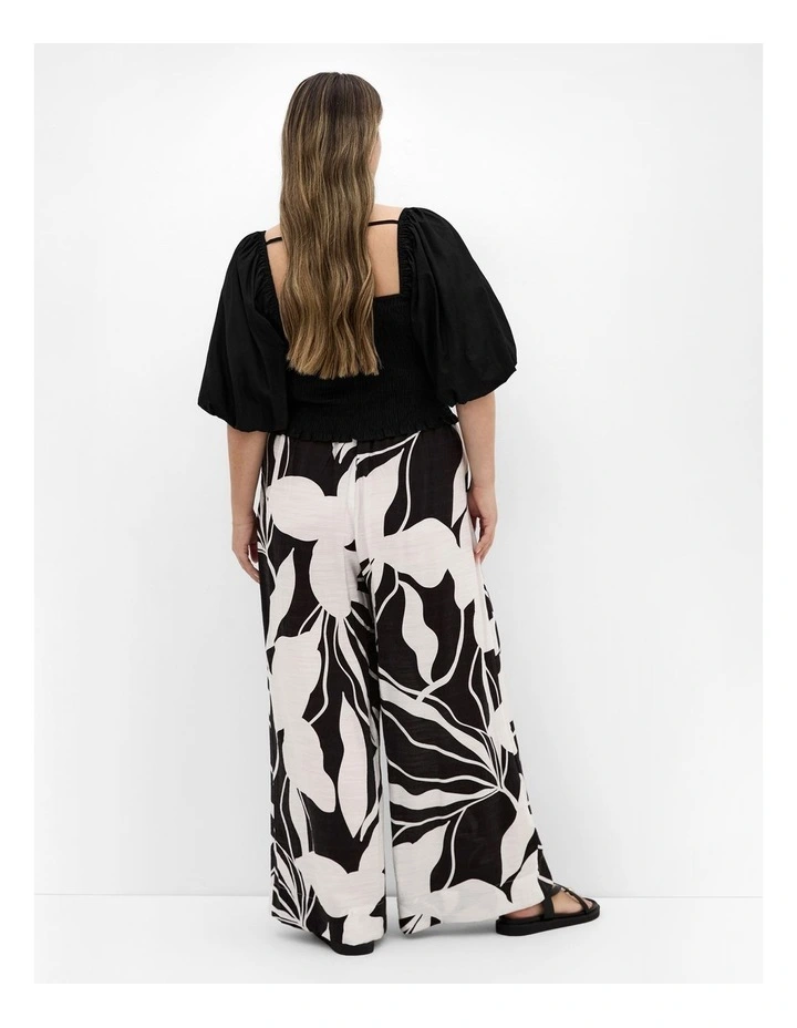 Amari Shirred Top in Black image 2