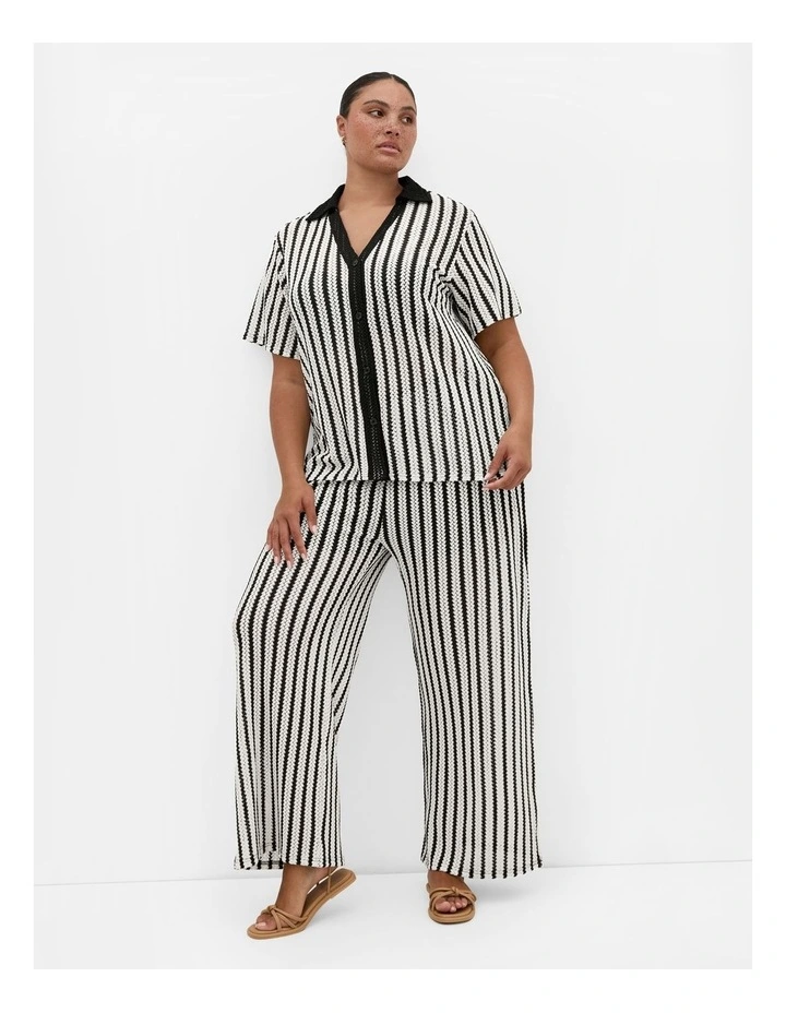 Carla Stripe Shirt in Ivory image 1