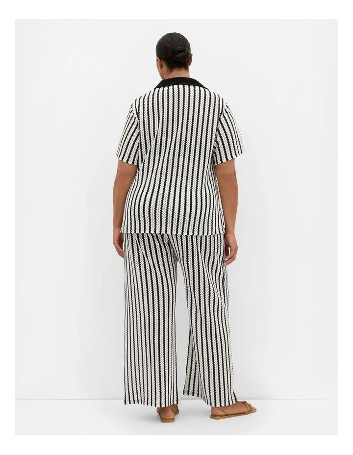 Carla Stripe Shirt in Ivory image 2