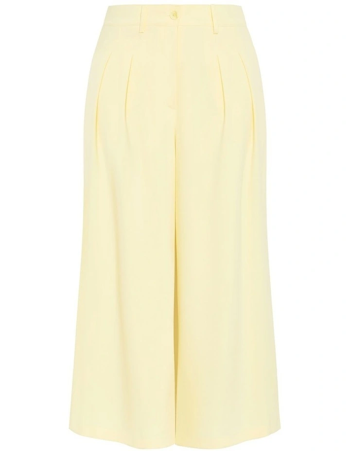 Abbie Fully Lined Wide Leg Pant in Lemon image 3