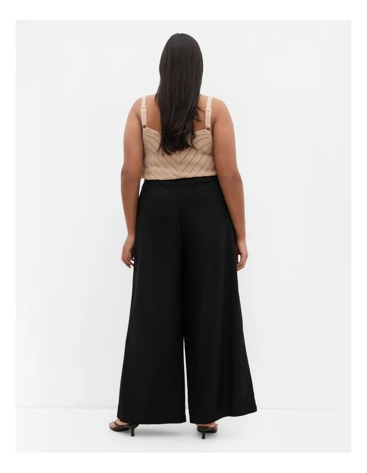 Abbie Linen Pant in Black image 2
