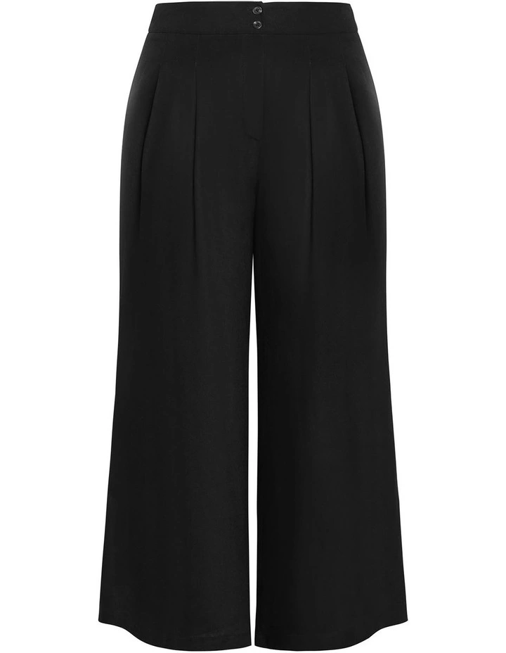 Abbie Linen Pant in Black image 4