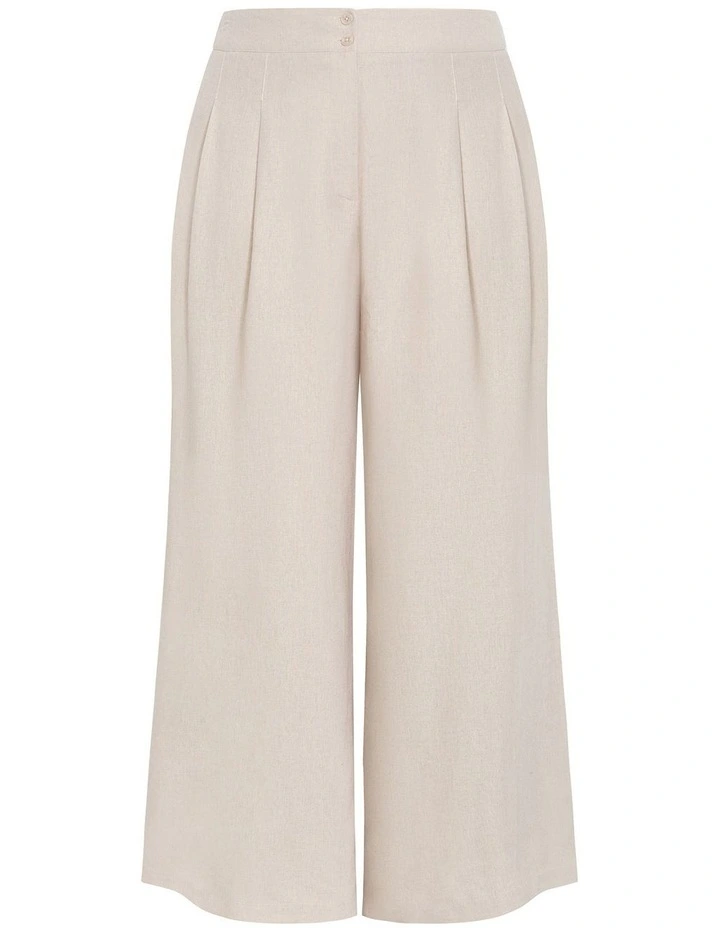 Abbie Linen Pant in Neutral image 3