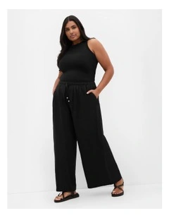 Holly Linen Pant in Black