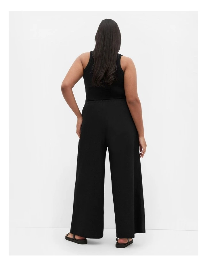 Holly Linen Pant in Black image 2