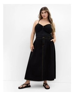 Karina Denim Skirt in Black
