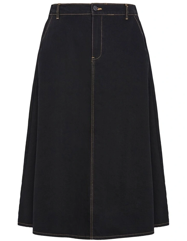 Karina Denim Skirt in Black image 3