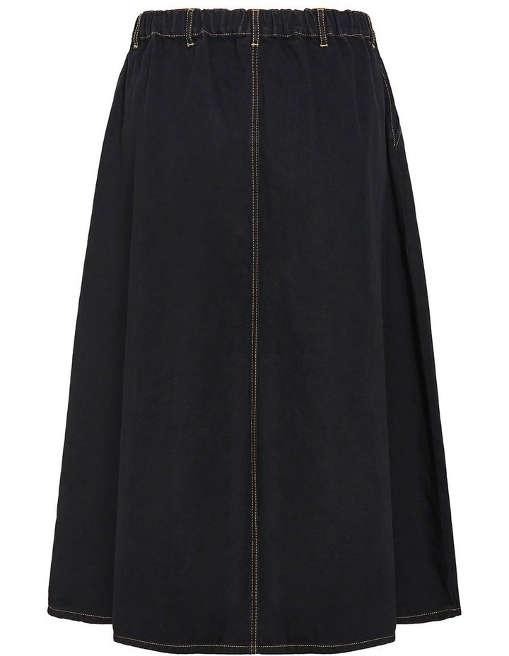 Karina Denim Skirt in Black image 4