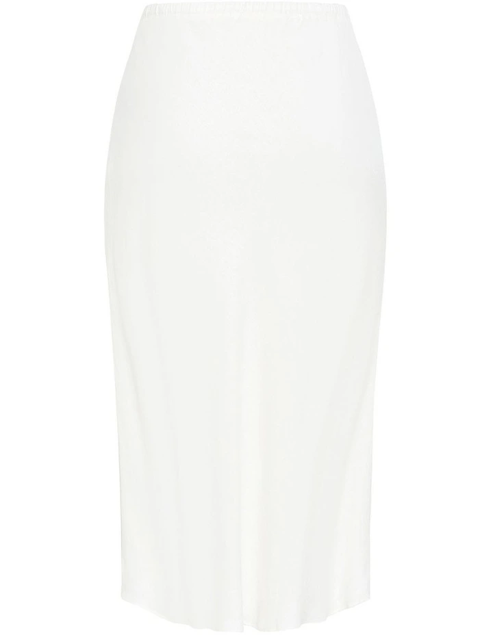 Vivien Linen Skirt in Ivory image 4