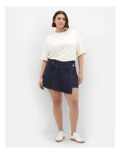 Raya Denim Skort in Dark Wash