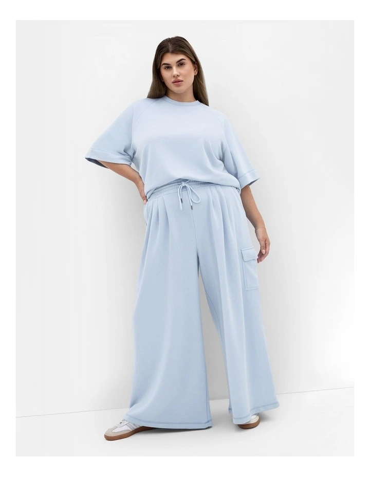 Raglan Sweat Top in Powder Blue image 1