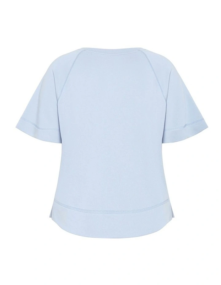 Raglan Sweat Top in Powder Blue image 4