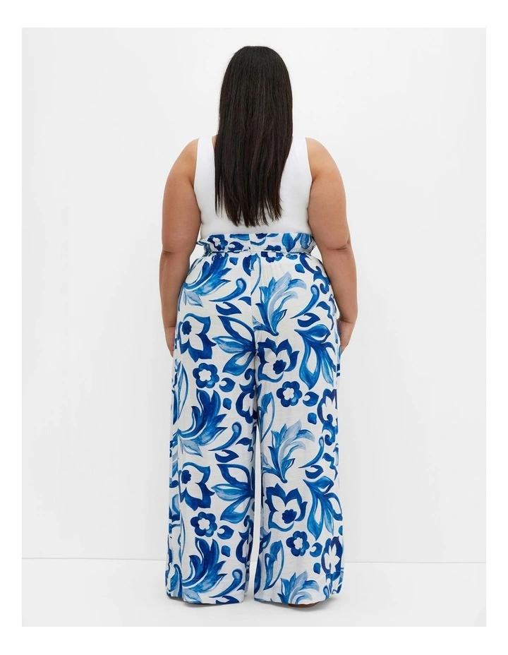 Resort Print Pant in Blue image 2
