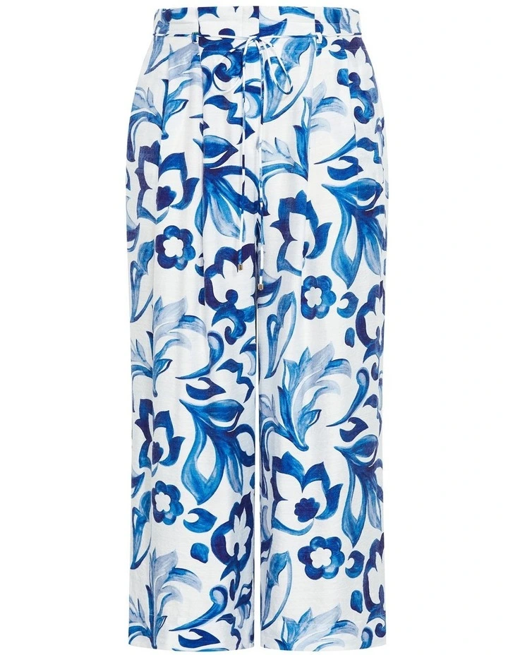 Resort Print Pant in Blue image 3