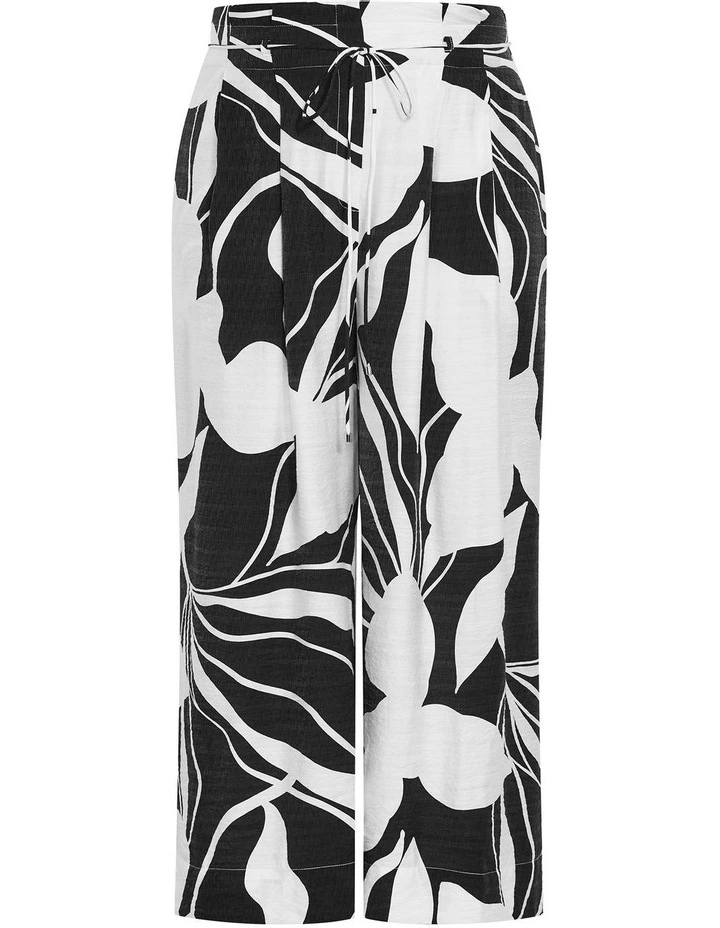 Resort Palm Print Pant in Ivory image 3