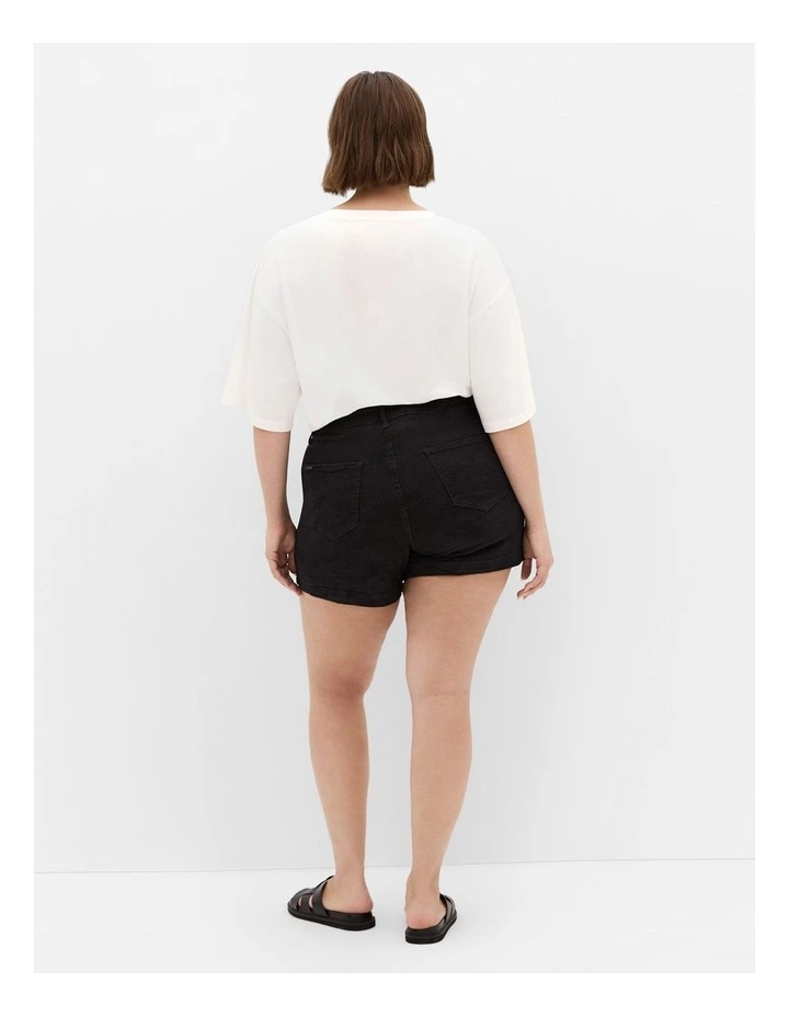 Breeze Denim Short in Black image 2