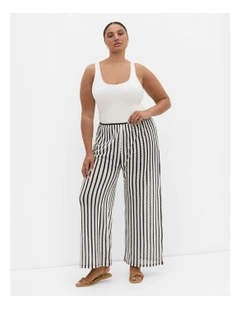 Carla Stripe Pant in Ivory