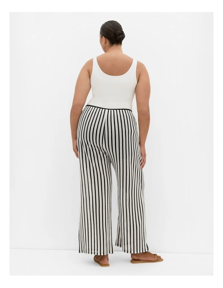 Carla Stripe Pant in Ivory image 2