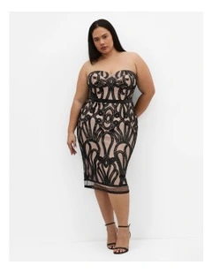 Antonia Strapless Dress in Black