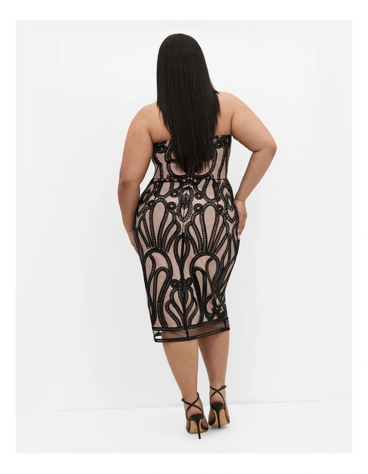 Antonia Strapless Dress in Black image 2