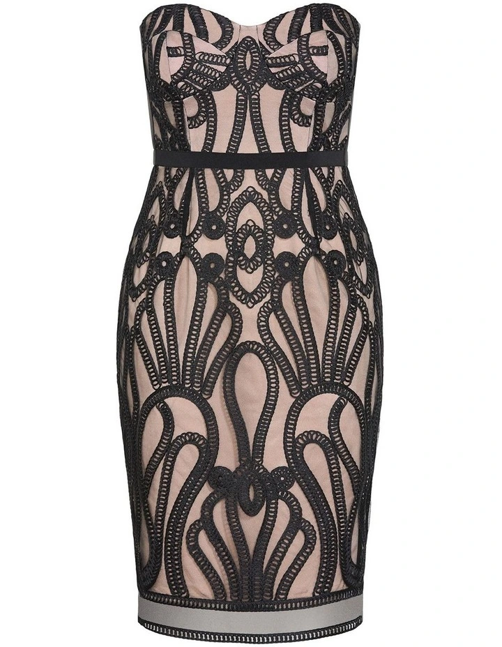 Antonia Strapless Dress in Black image 3