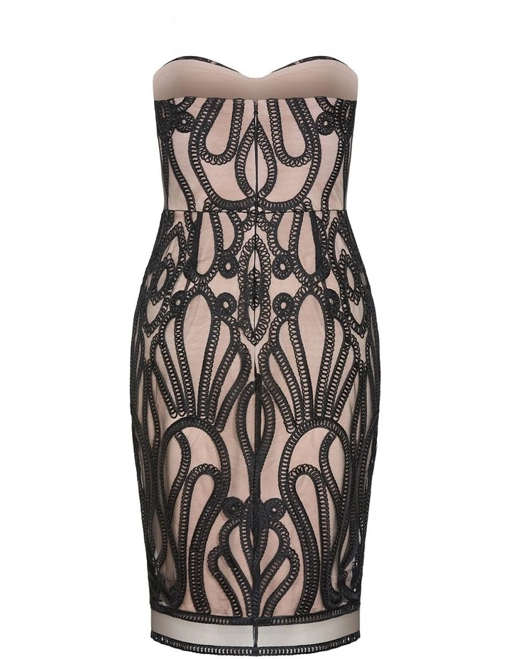 Antonia Strapless Dress in Black image 4