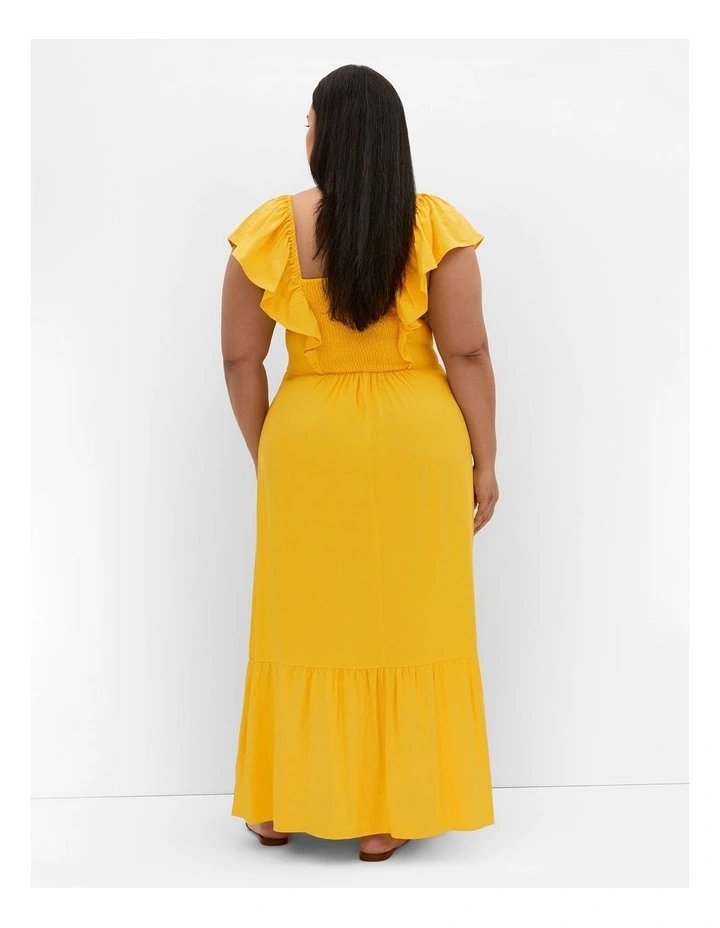 Alora Flutter Maxi Dress in Citrus image 2