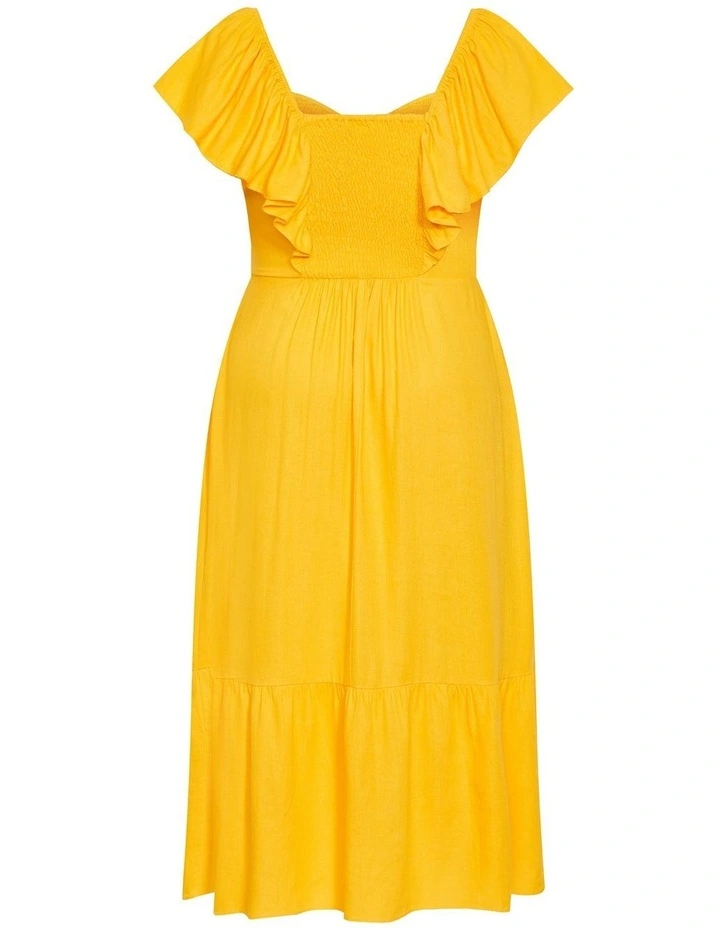 Alora Flutter Maxi Dress in Citrus image 4