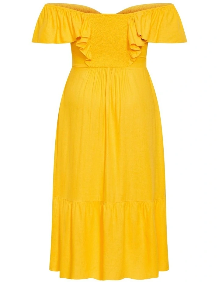 Alora Flutter Maxi Dress in Citrus image 5
