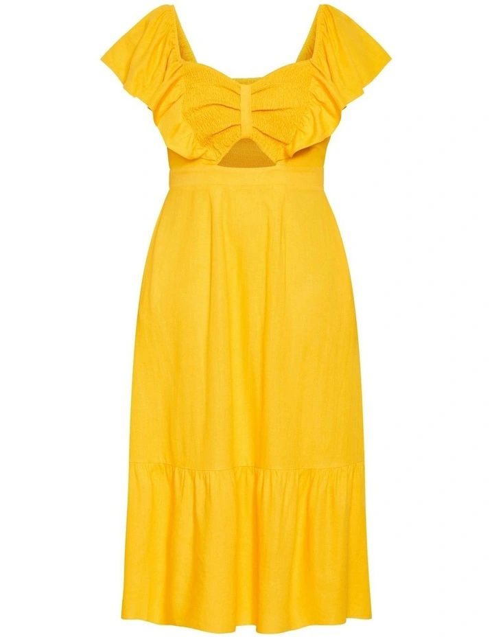 Alora Flutter Maxi Dress in Citrus image 6