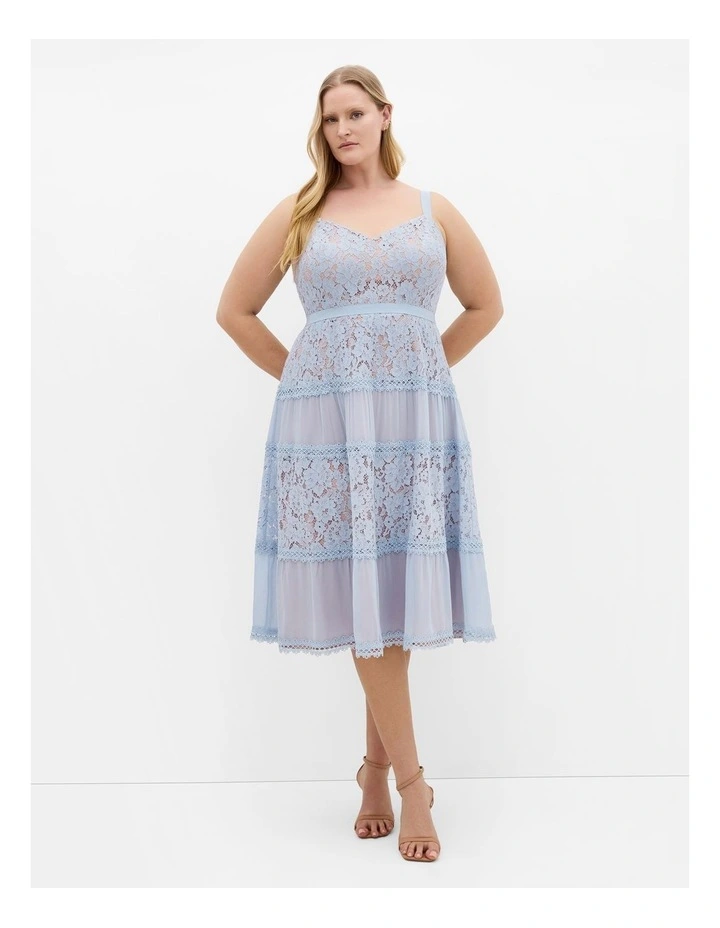 Rosalyn Lace Dress in Soft Blue image 1