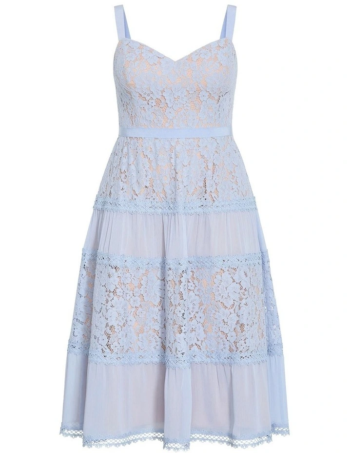 Rosalyn Lace Dress in Soft Blue image 3