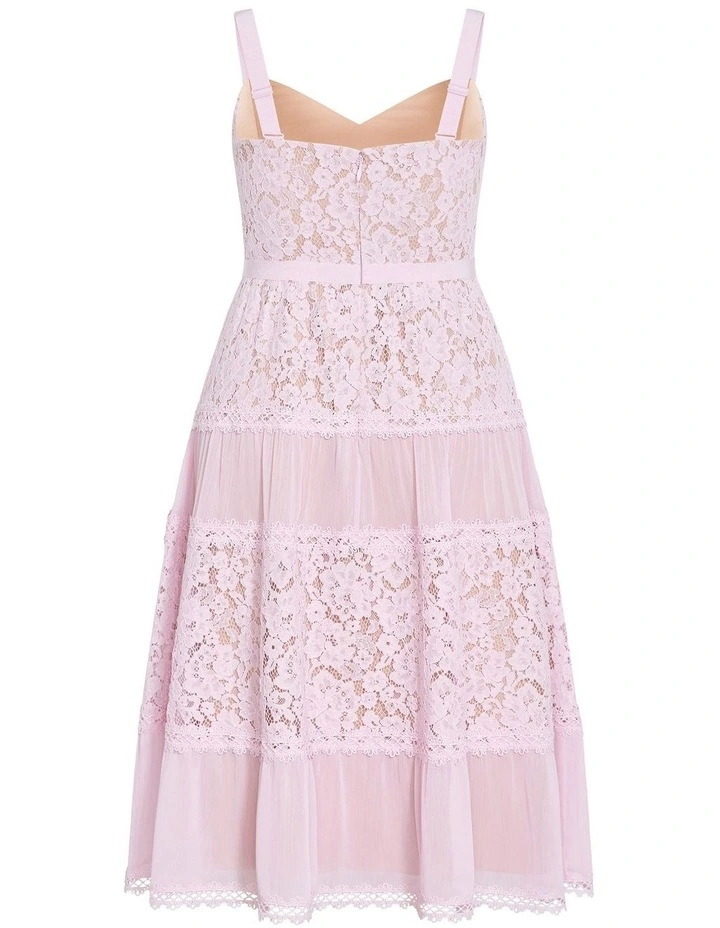 Rosalyn Lace Dress in Soft Pink image 4