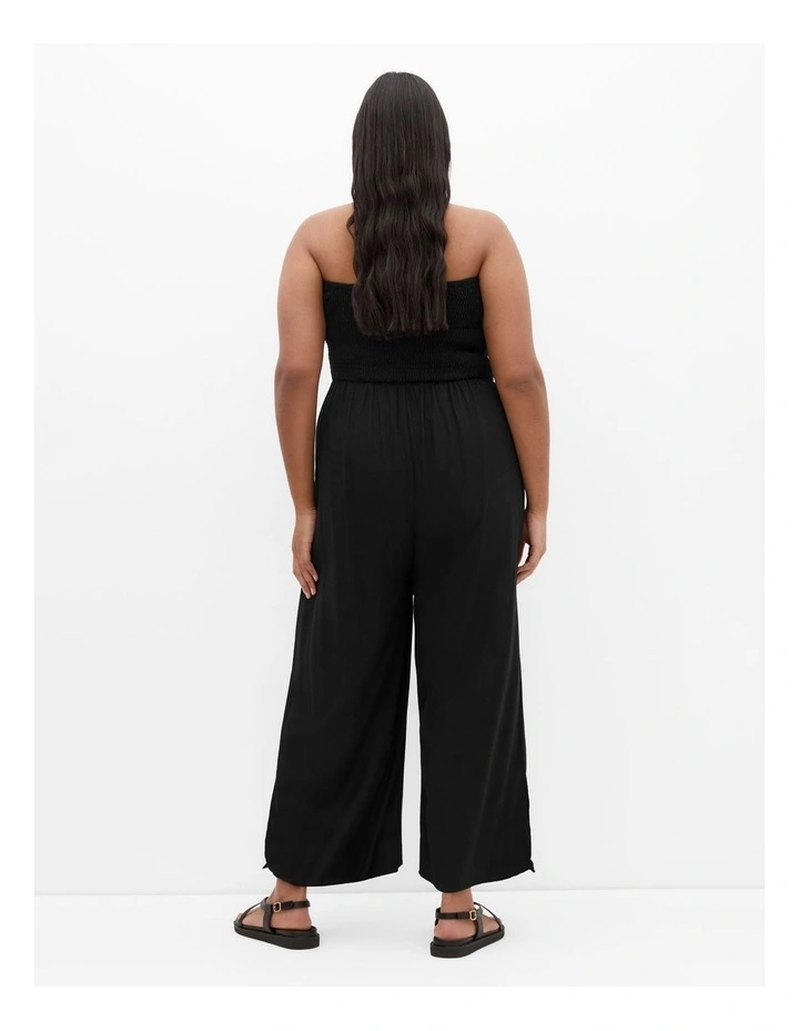 Ally Strapless Jumpsuit in Black image 2