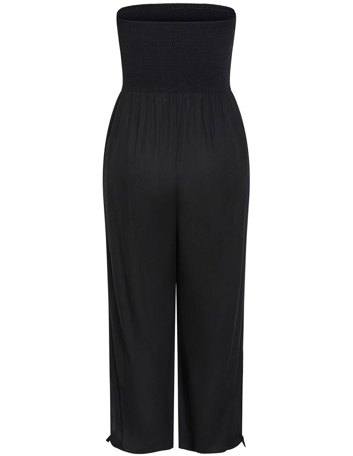 Ally Strapless Jumpsuit in Black image 4
