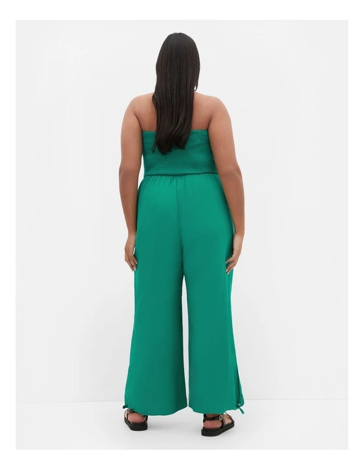 Ally Strapless Jumpsuit in Green image 2