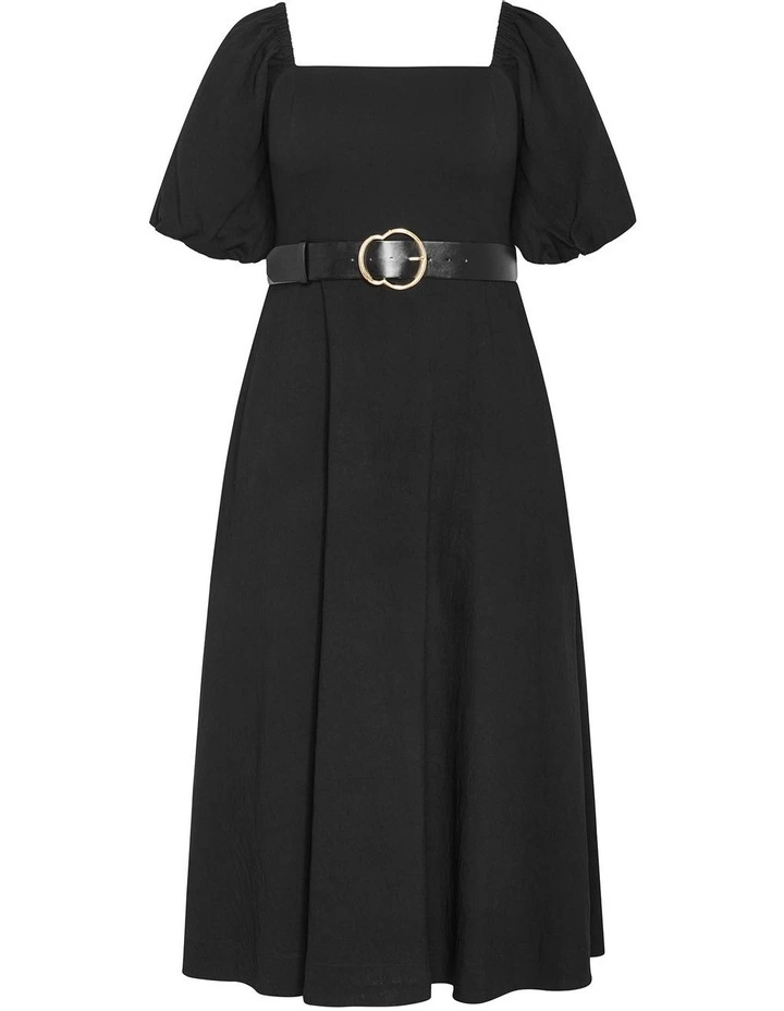Collins Puff Sleeve Maxi Dress in Black image 3