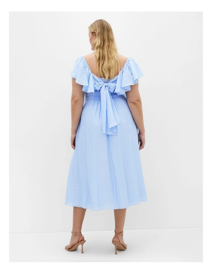 Alisia Tie-Back Midi Dress in Sky Blue image 2