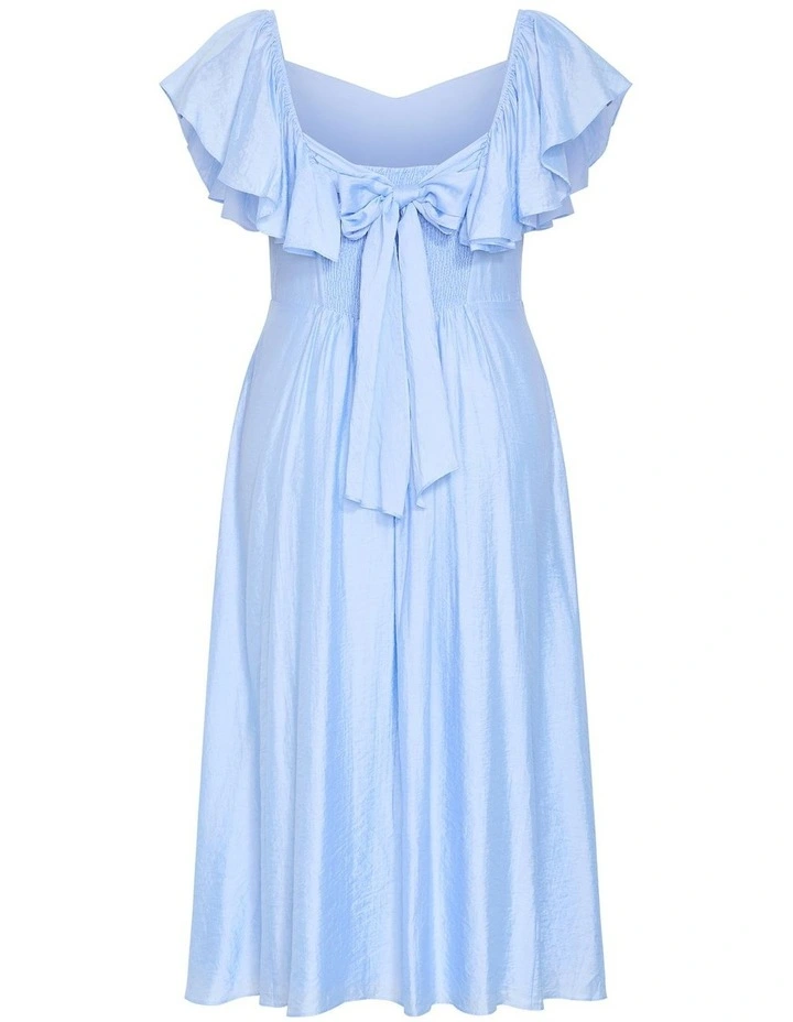 Alisia Tie-Back Midi Dress in Sky Blue image 4