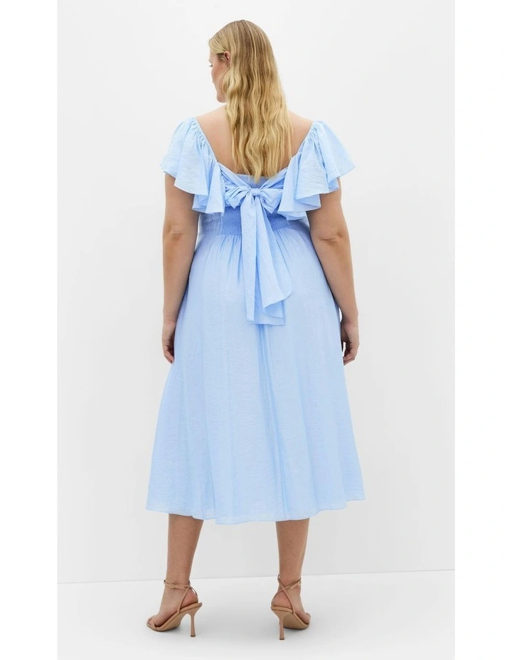 Alisia Tie-Back Midi Dress in Sky Blue image 5