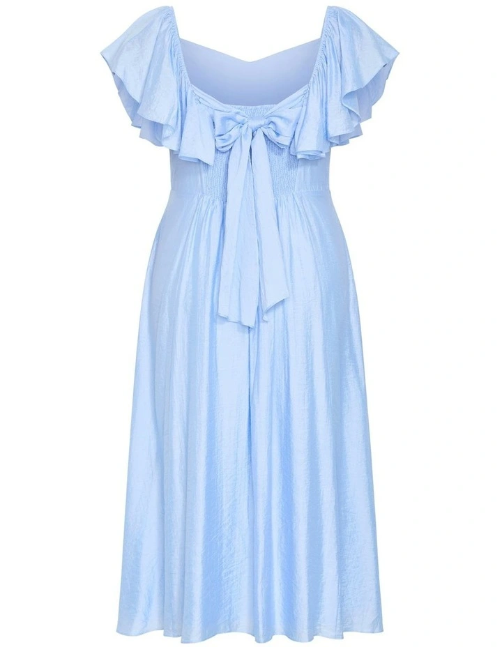 Alisia Tie-Back Midi Dress in Sky Blue image 7