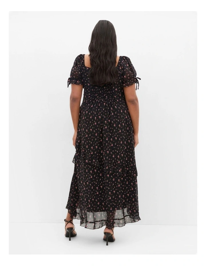 Shayla Print Maxi Dress in Black image 2