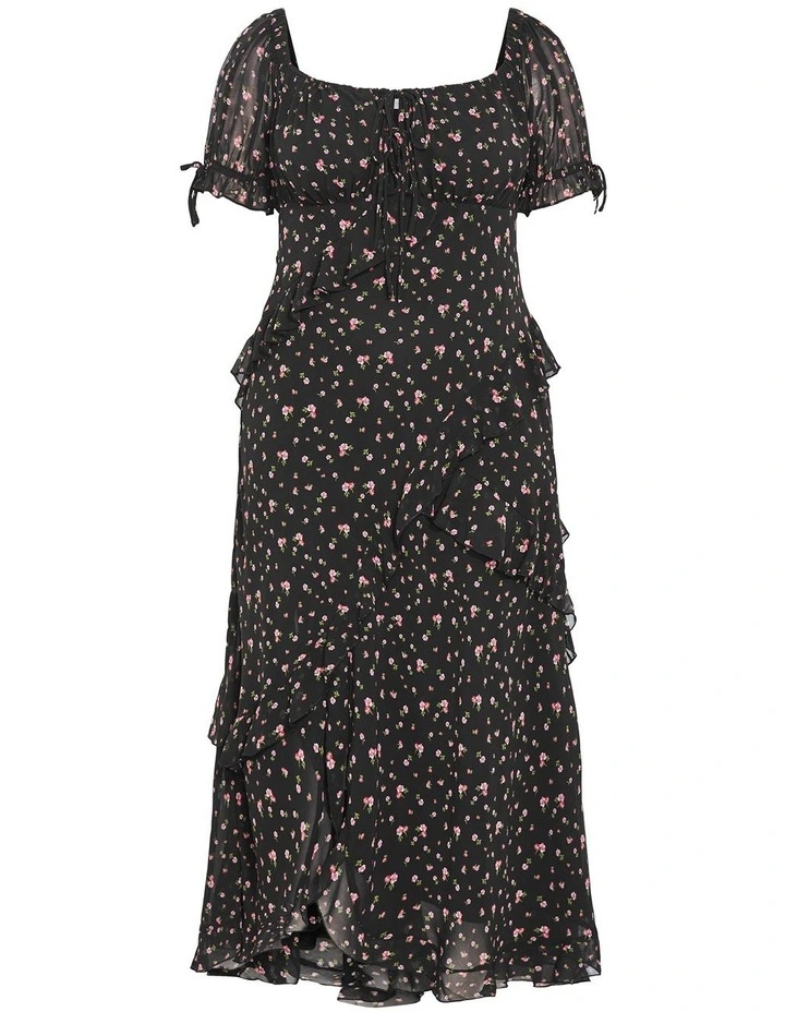 Shayla Print Maxi Dress in Black image 3