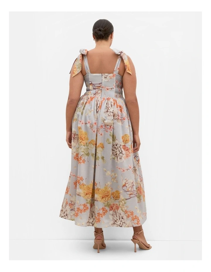 Camryn Border Maxi Dress in Platinum image 2