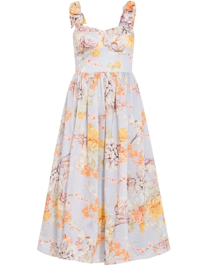 Camryn Border Maxi Dress in Platinum image 3