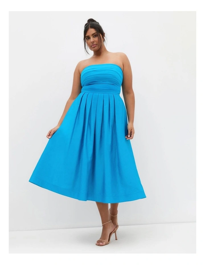 Rosalee Sleeveless Midi Dress in Azure image 1
